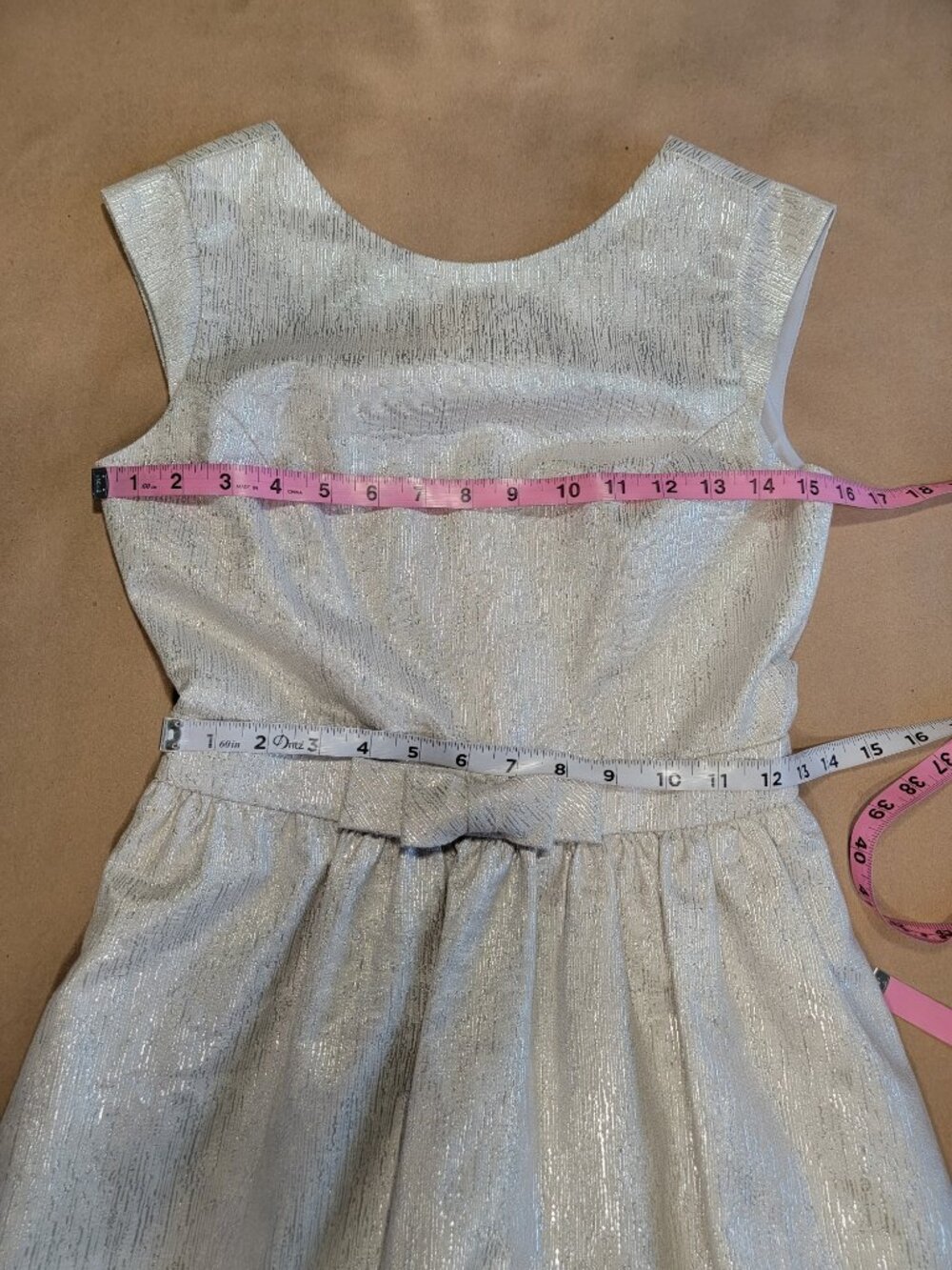 Cynthia Steffe Size 2 Silver Metallic Fit & Flare Cocktail Dress - Picture 8 of 15